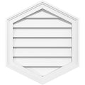 14x22W x 30x22H Vertical Peaked Surface Mount PVC Gable Vent L47447