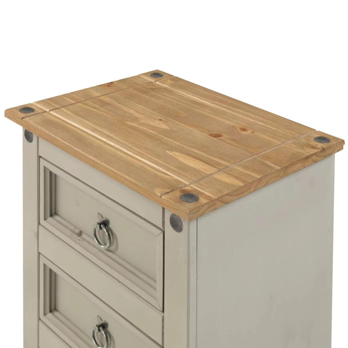Gray 3 Drawer Wood Nightstand K886