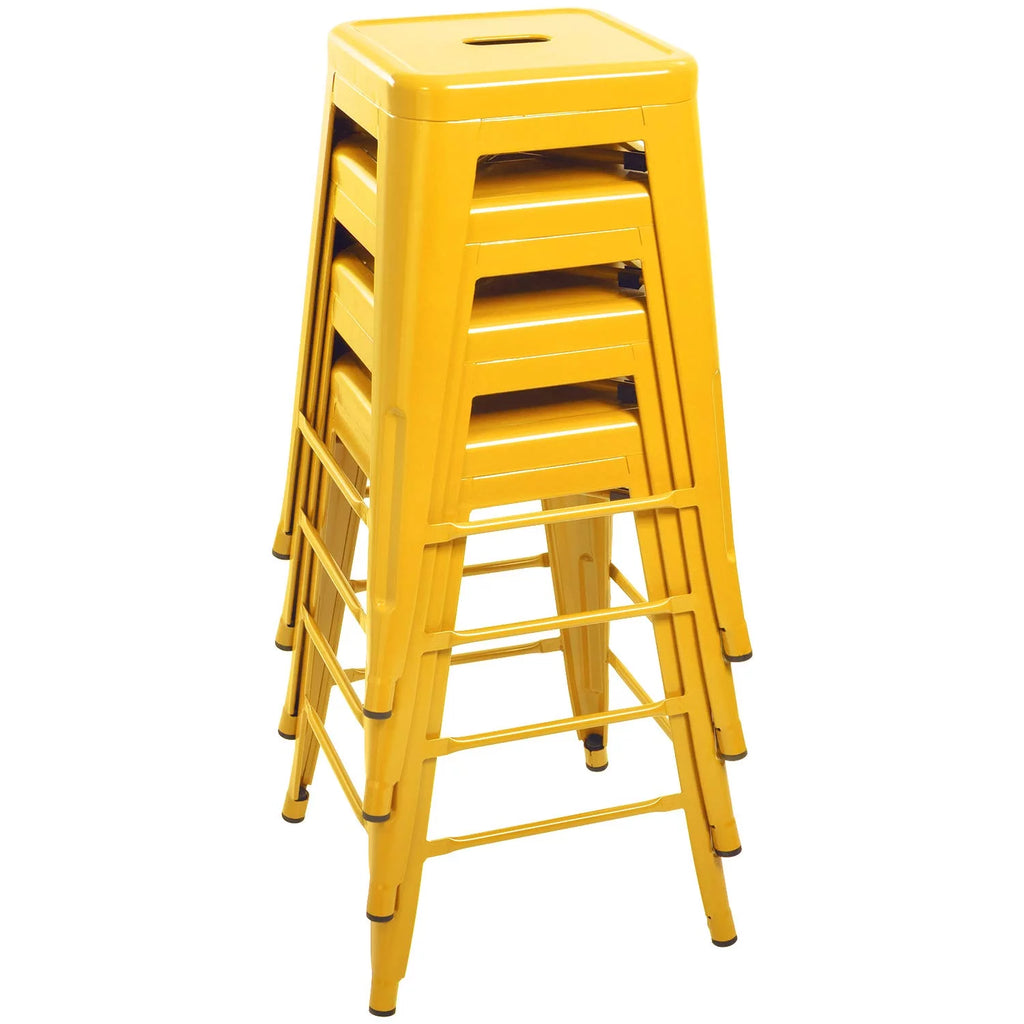 Yellow Metal Stackable Bar Stools P832339