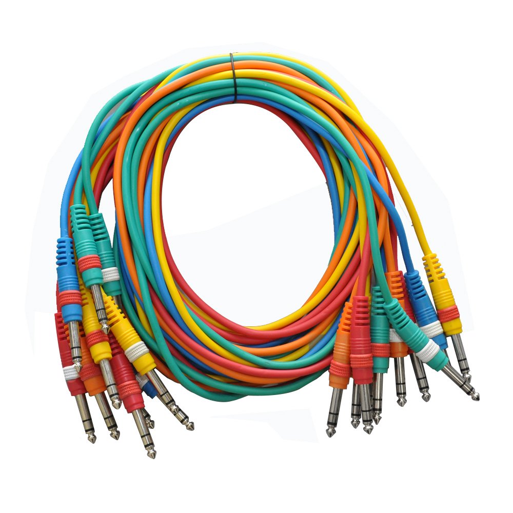 10 Pack 5' TRS Jumper Patch Cables R565