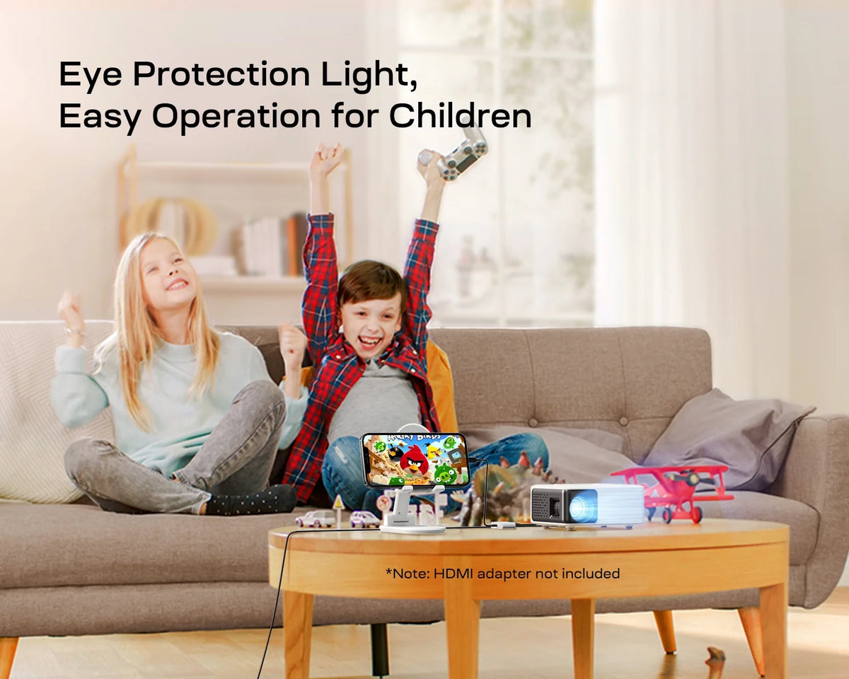 White Mini Projector 1080P 120 Screen L736672