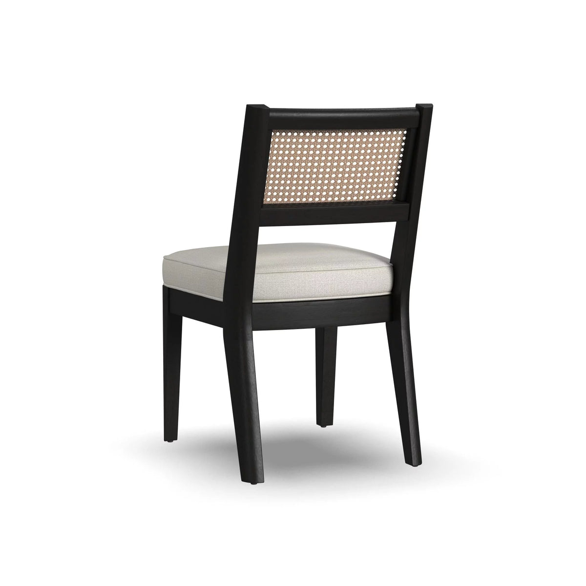 Black Mid-Century Wood Dining Chair E7611