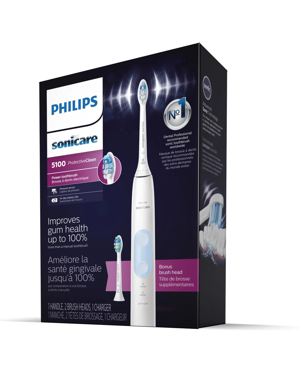 Rechargeable Electric Toothbrush with Pressure Sensor T4236