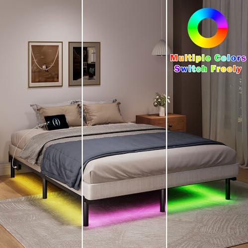 Black 7 Inch Metal Steel Bed Frame S87157