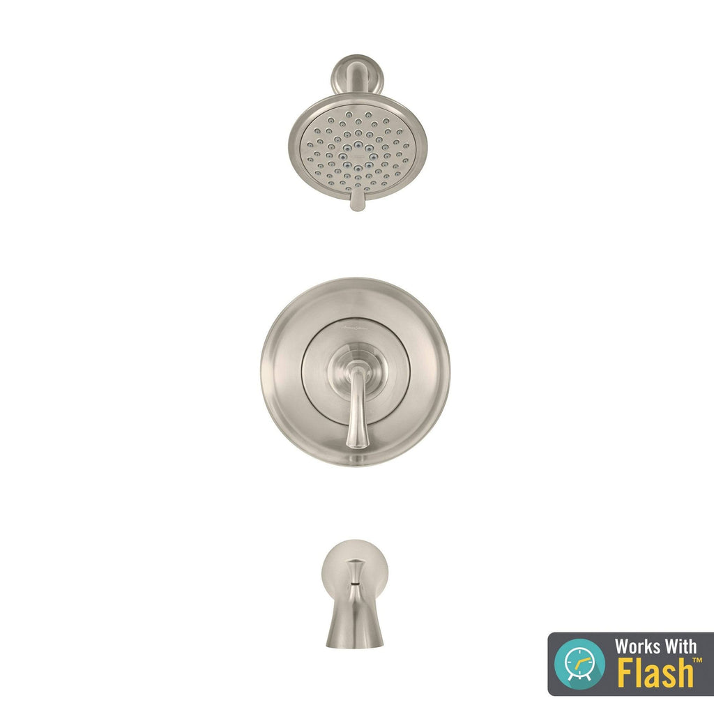 Brushed Nickel Tub and Shower Trim Package S341