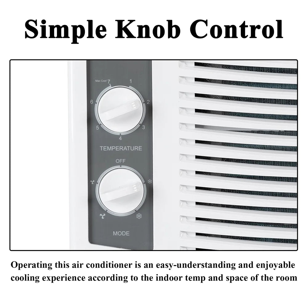 5000 BTU 115V Window-Mounted Compact Air Conditioner, White P692