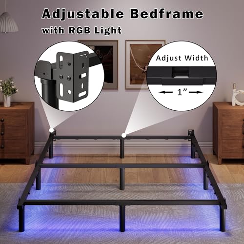 Black 7 Inch Metal Steel Bed Frame S87157