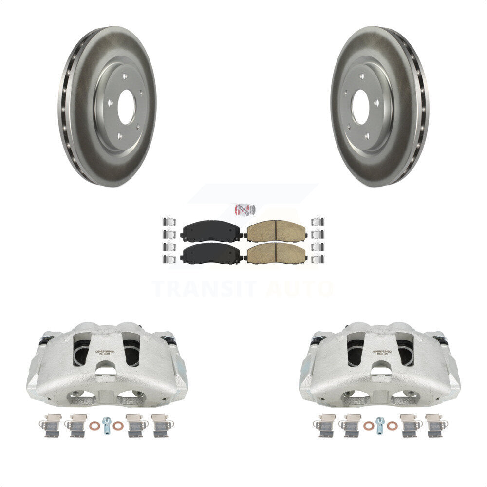 Front Disc Brake Caliper Coated Rotors And Ceramic Pads Kit K2617