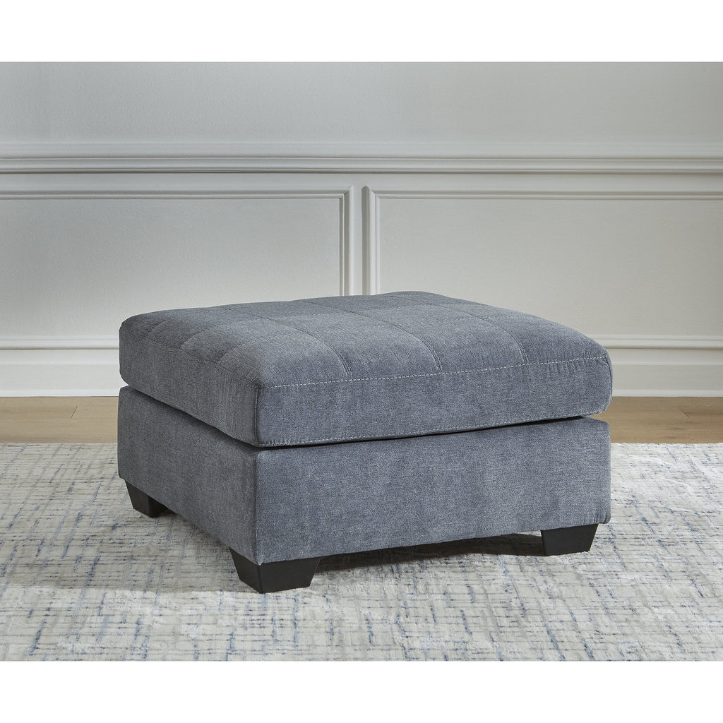 Oversized Faux Wood Accent Ottoman P24659