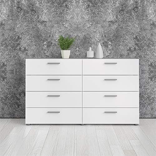 White 8 Drawer Double Dresser and Nightstand R24015