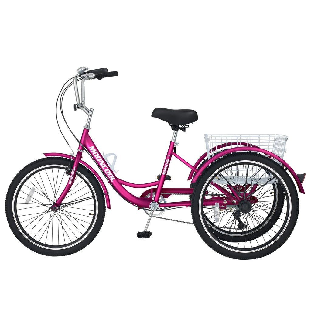 3 Wheel Folding Tricycle 7 Speed Adult Trike P4642