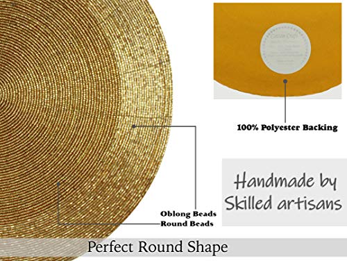 Handmade Beaded Charger Placemats Set of 4 M485