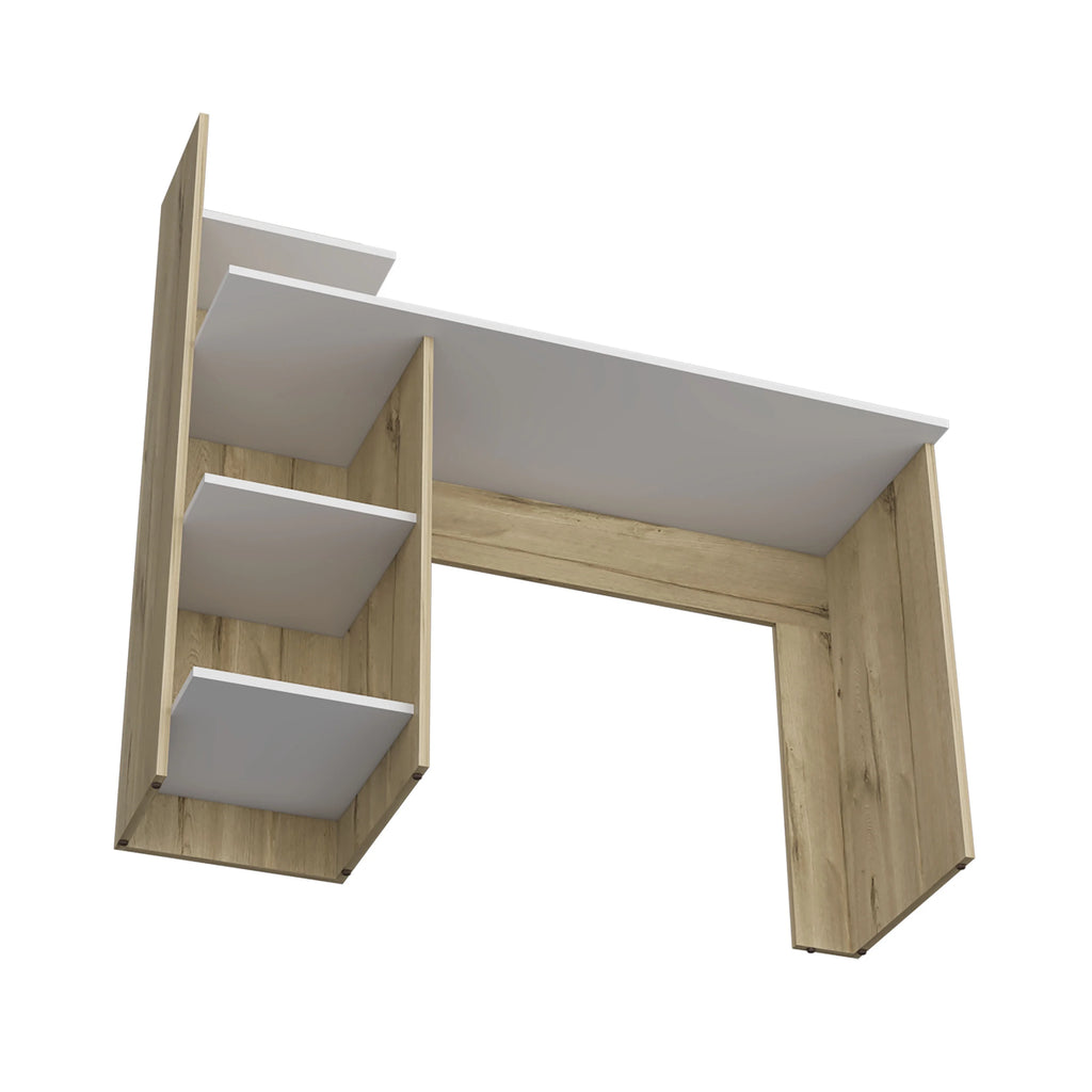 Light Oak White Four Shelves Desk T5582