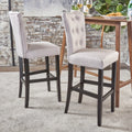 Wheat Fabric Barstools Set of 2 J941