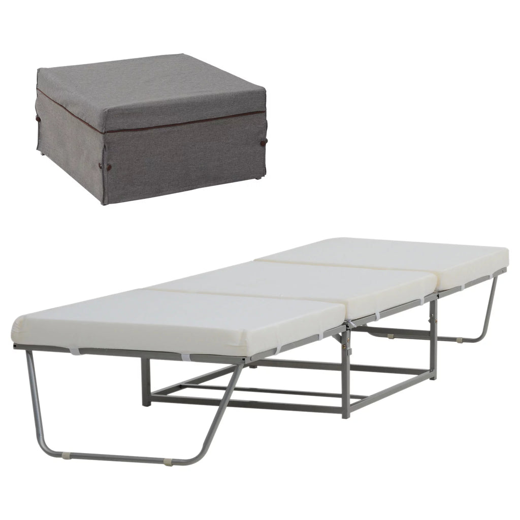 2 In 1 Grey Sofa Bed with Storage Z5794