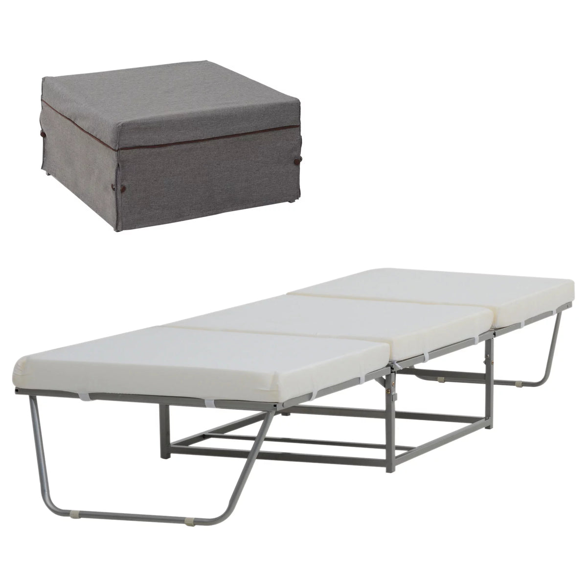 2 In 1 Grey Sofa Bed with Storage Z5794