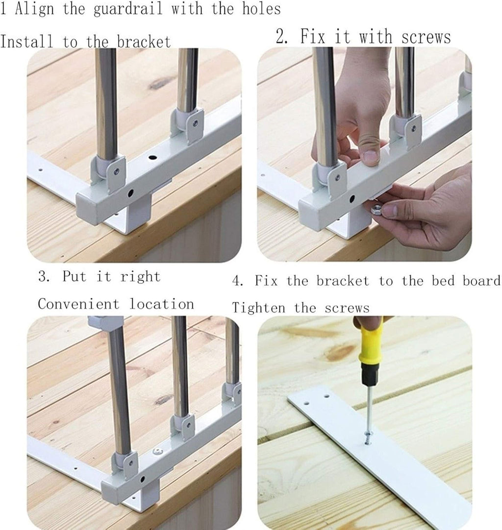 Safety Side Rail for Adults Kids Handicap Medical Bed Assisting Rails (95x40cm) M785894