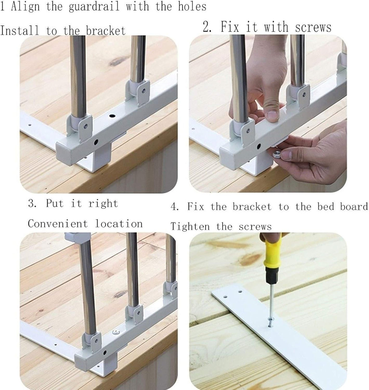 Safety Side Rail for Adults Kids Handicap Medical Bed Assisting Rails (95x40cm) M785894