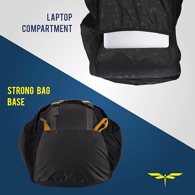 Black 65 Litres Travel Backpack J866