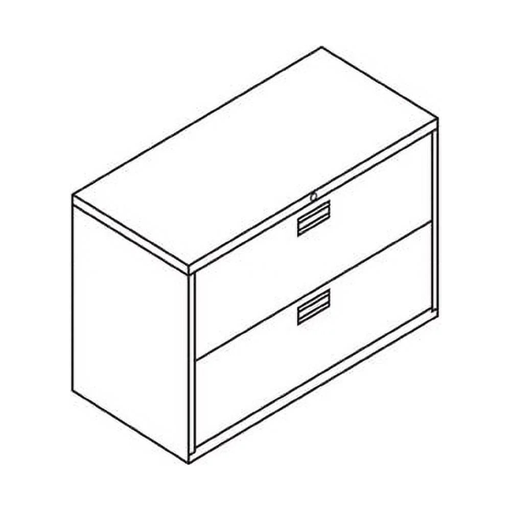 Charcoal 2 Drawer Lockable Filing Cabinet W6975