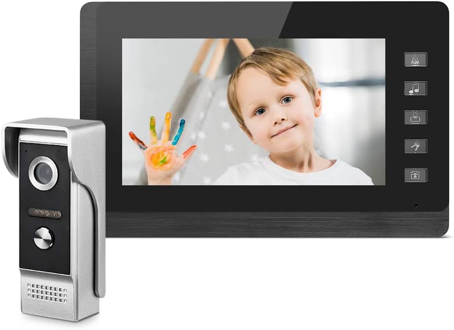 7 Inches Wired Video Door Intercom System with IR Night Vision Camera P651137