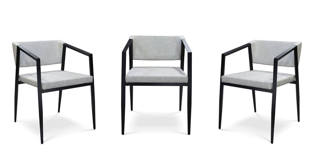 Grey/Black Steel Armchair S404