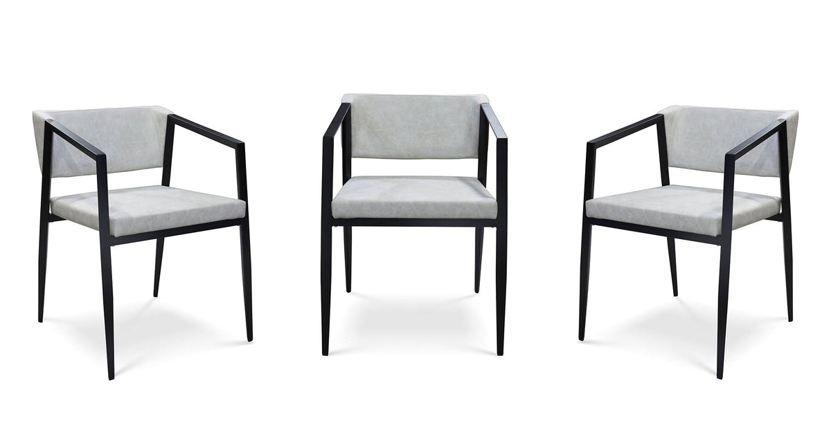 Grey/Black Steel Armchair S404