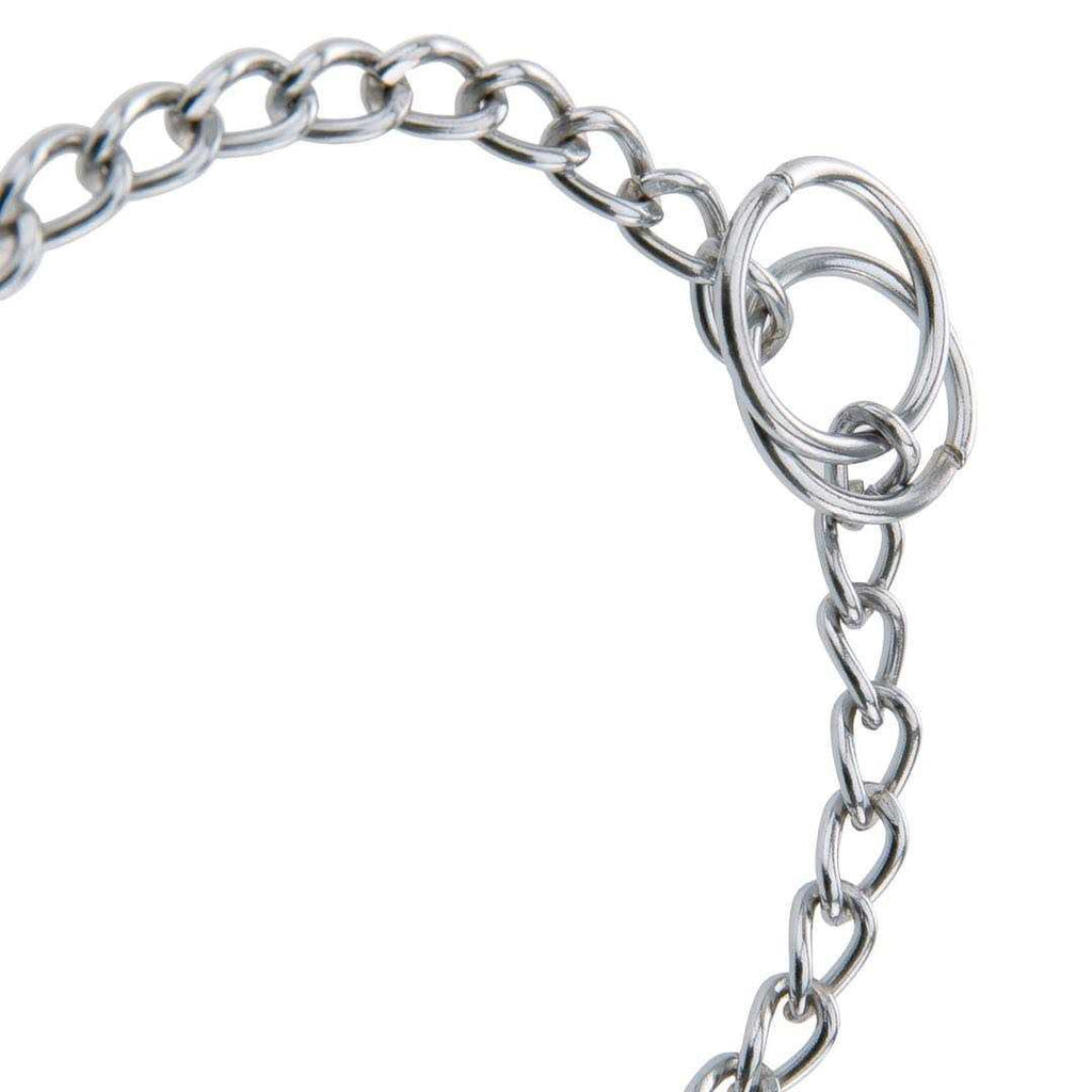Choke Chain Collar Silver Lightweight Steel Dog Small/Medium P253