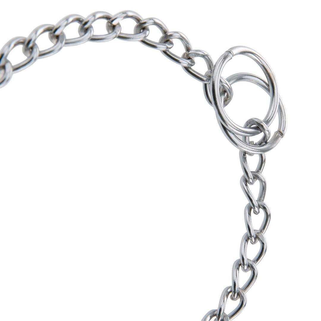Choke Chain Collar Silver Lightweight Steel Dog Small/Medium P253