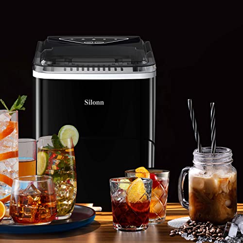 Countertop Ice Maker with 2L Capacity, 26lbs in 24Hrs, 2 Sizes Bullet Ice C166042