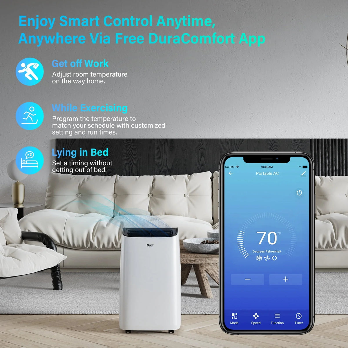 12000 BTU White Portable Air Conditioner M549