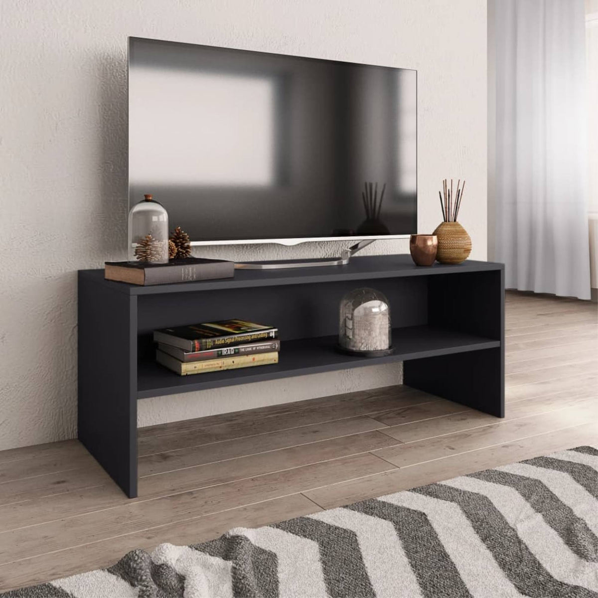 Gray TV Cabinet Chipboard N81955