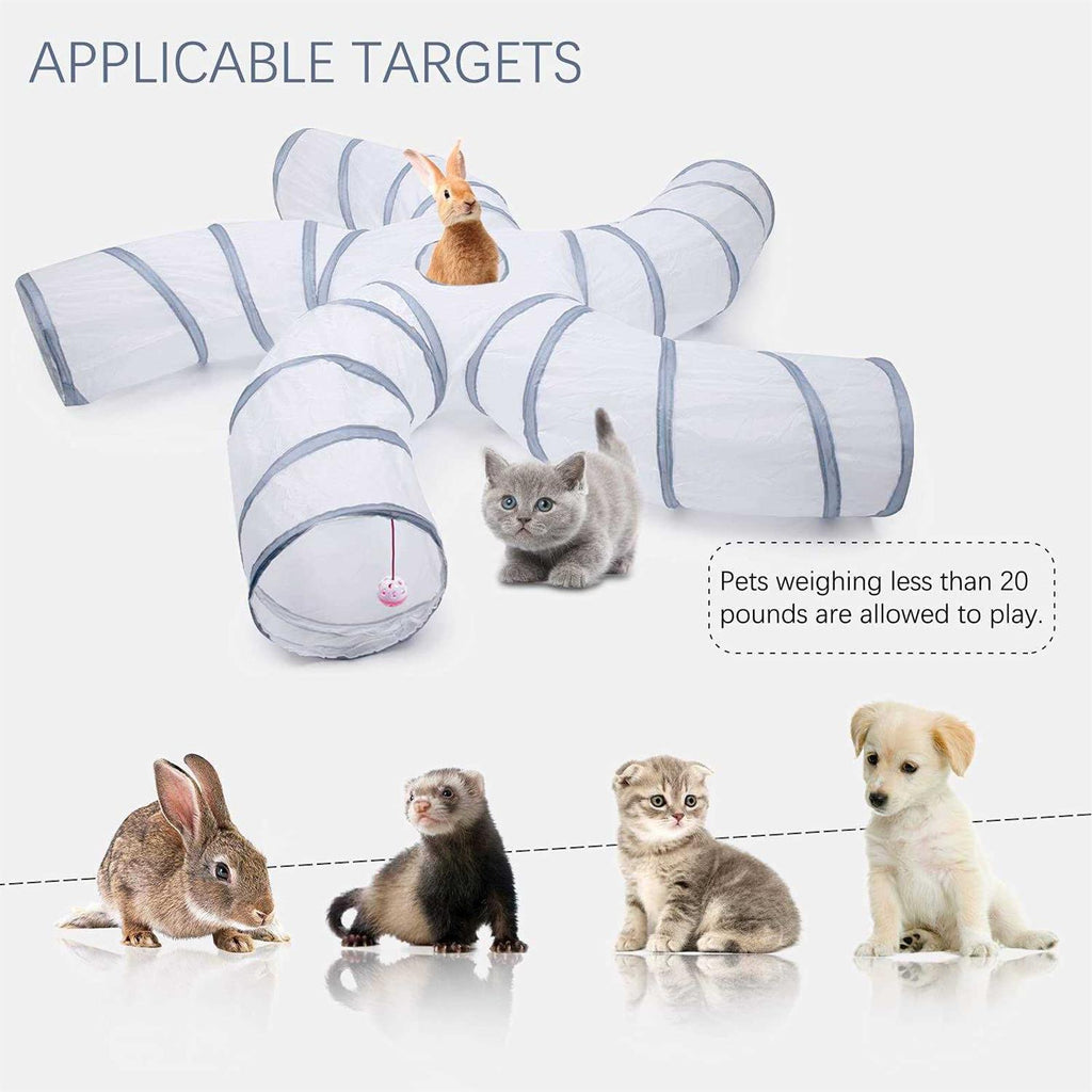 Cat Tunnel with Play Ball Collapsible Interactive Peek Hole Pet Tube V6742
