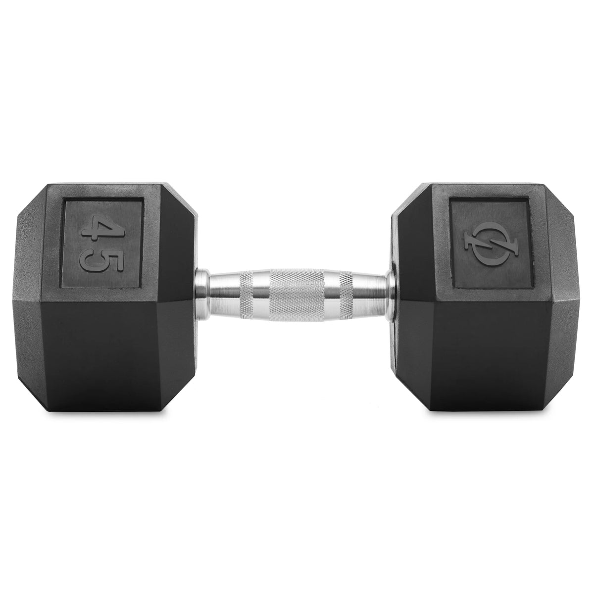 45 lb Pair Rubber Coated Hex Dumbbell W675