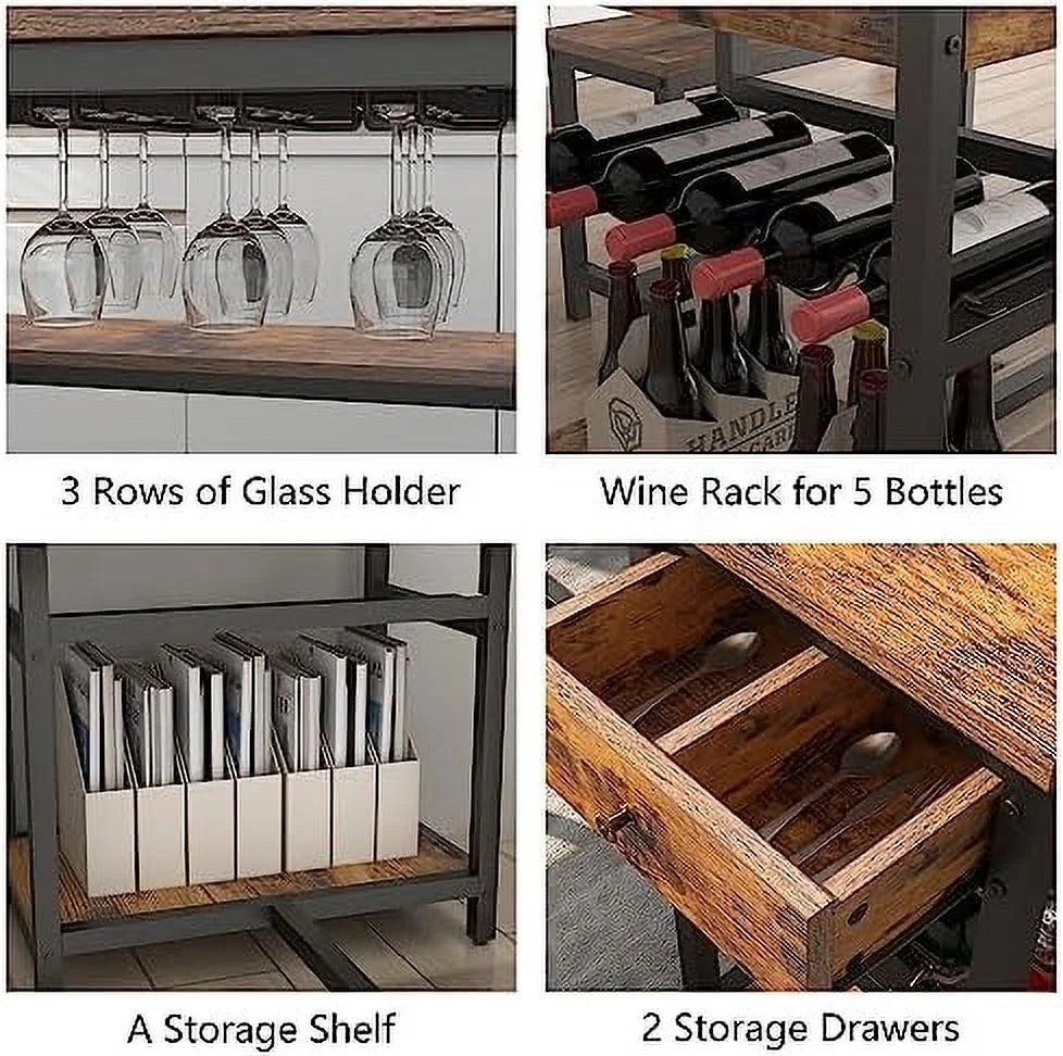 Dining Table Set with 2 Bench and Drawer O9838