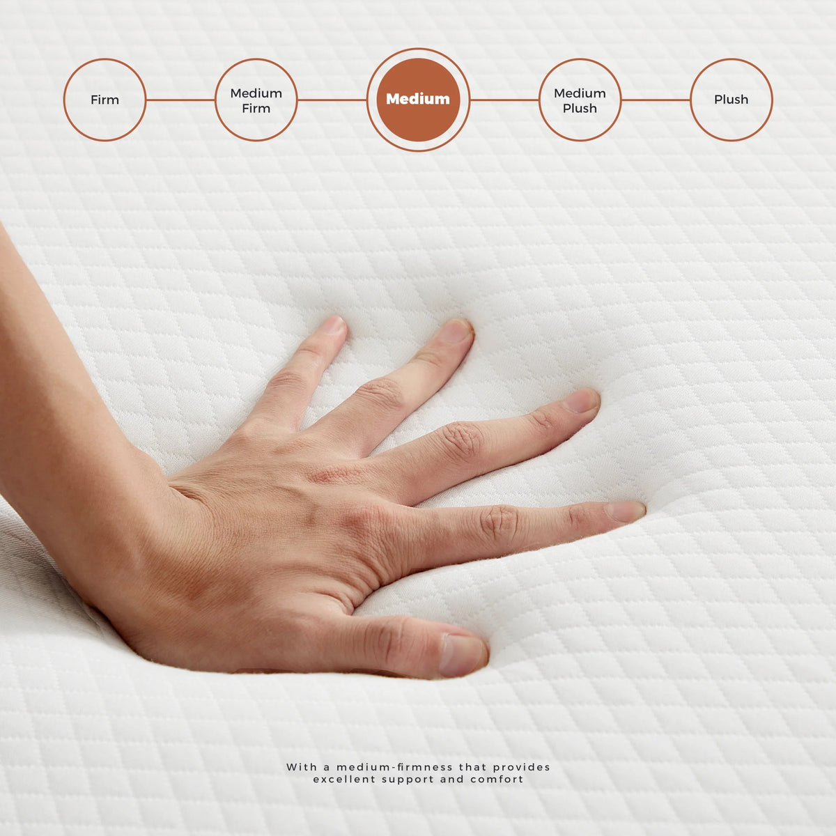 4 inch Tri-fold Memory Foam Mattress Topper with Washable Cover U68402