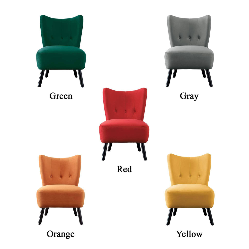 Yellow Velvet Accent Chair P823931