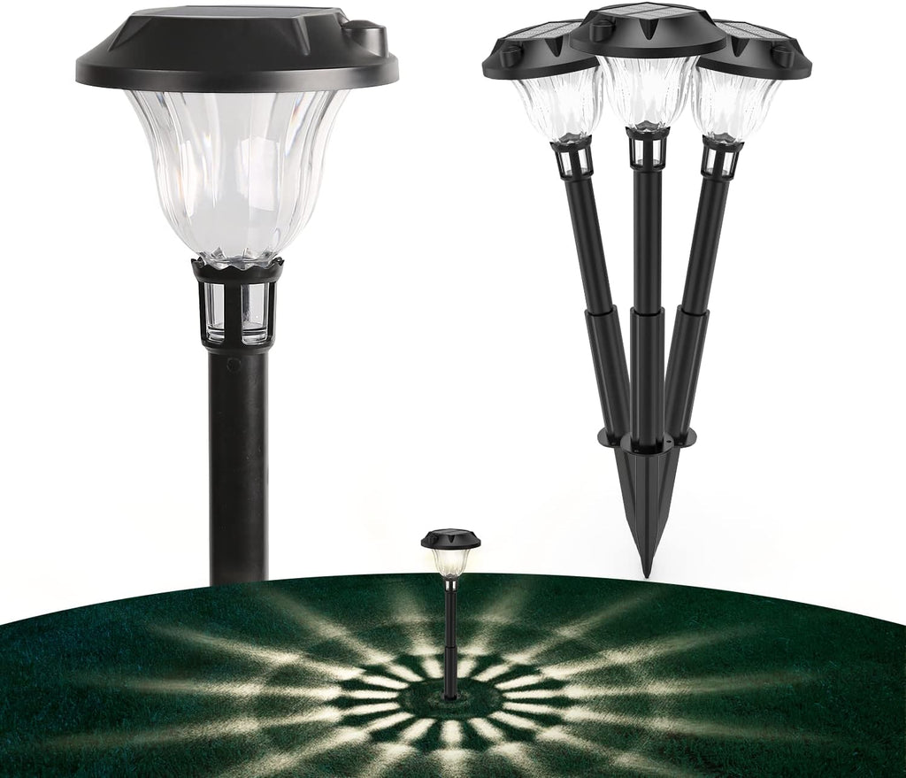 Solar Power Path Lights Warm White LED Landscape Lighting T359046