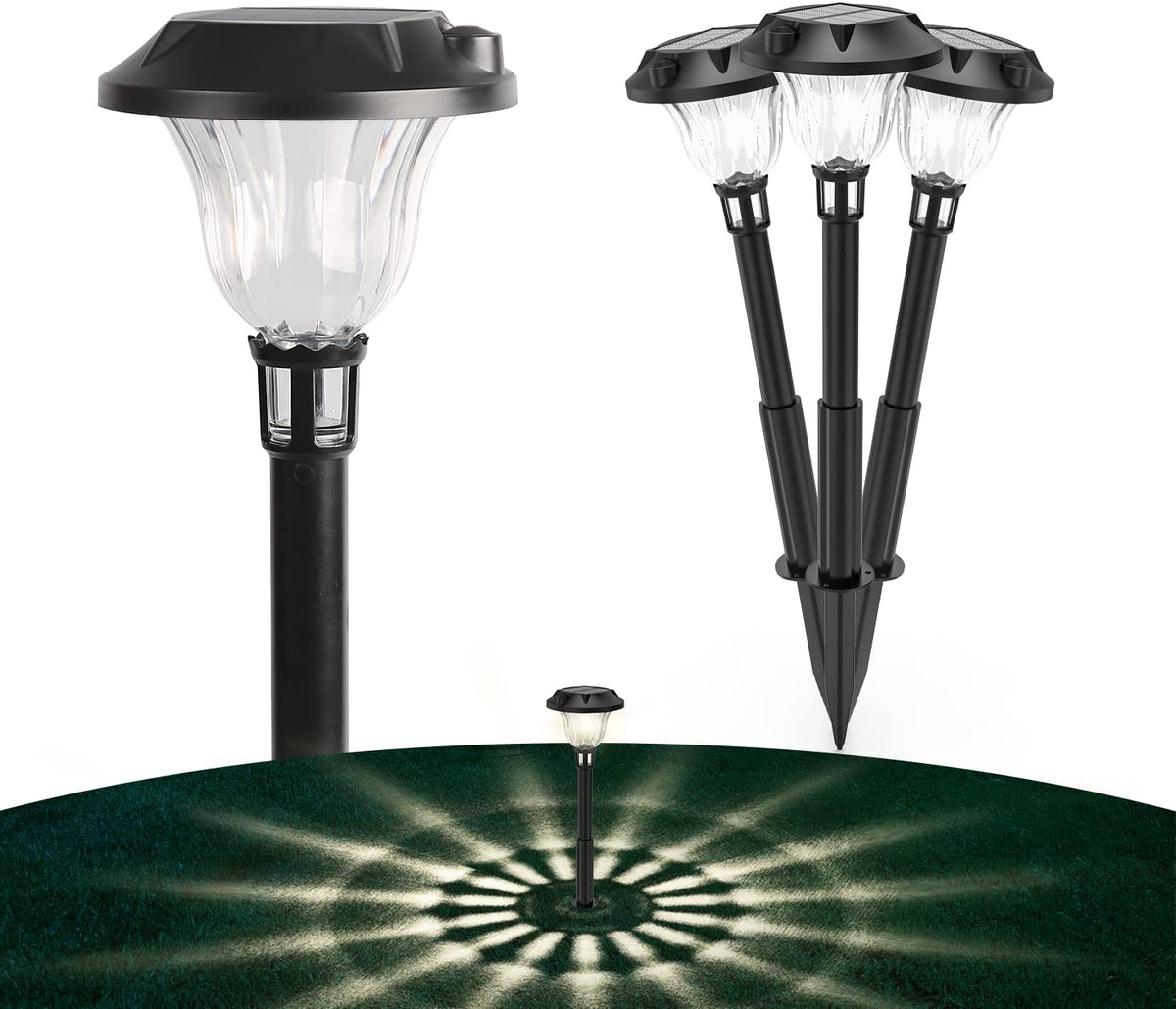 Solar Power Path Lights Warm White LED Landscape Lighting T359046