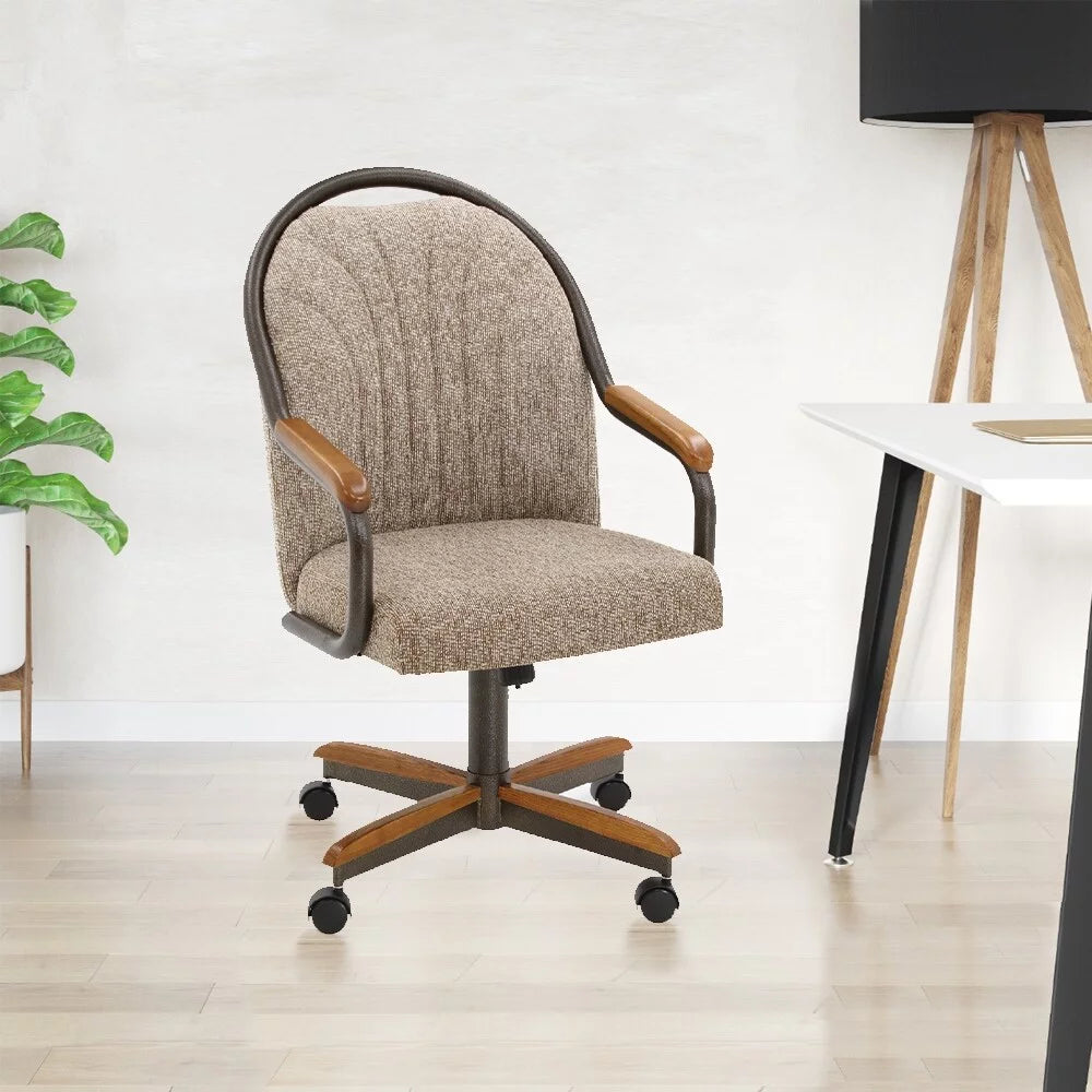 Chestnut Finish Dining Chairs Set of 2 E47712
