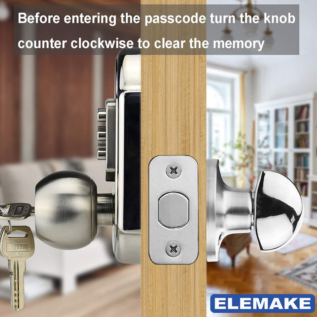Keyless Deadbolt Lock Stainless Steel 304 Pack of 2 R444