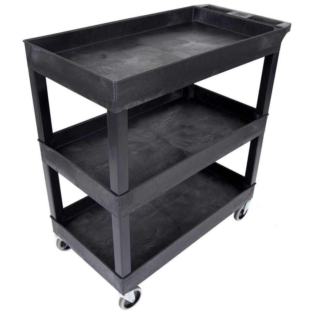 Black 3 Shelves Tub Cart F535