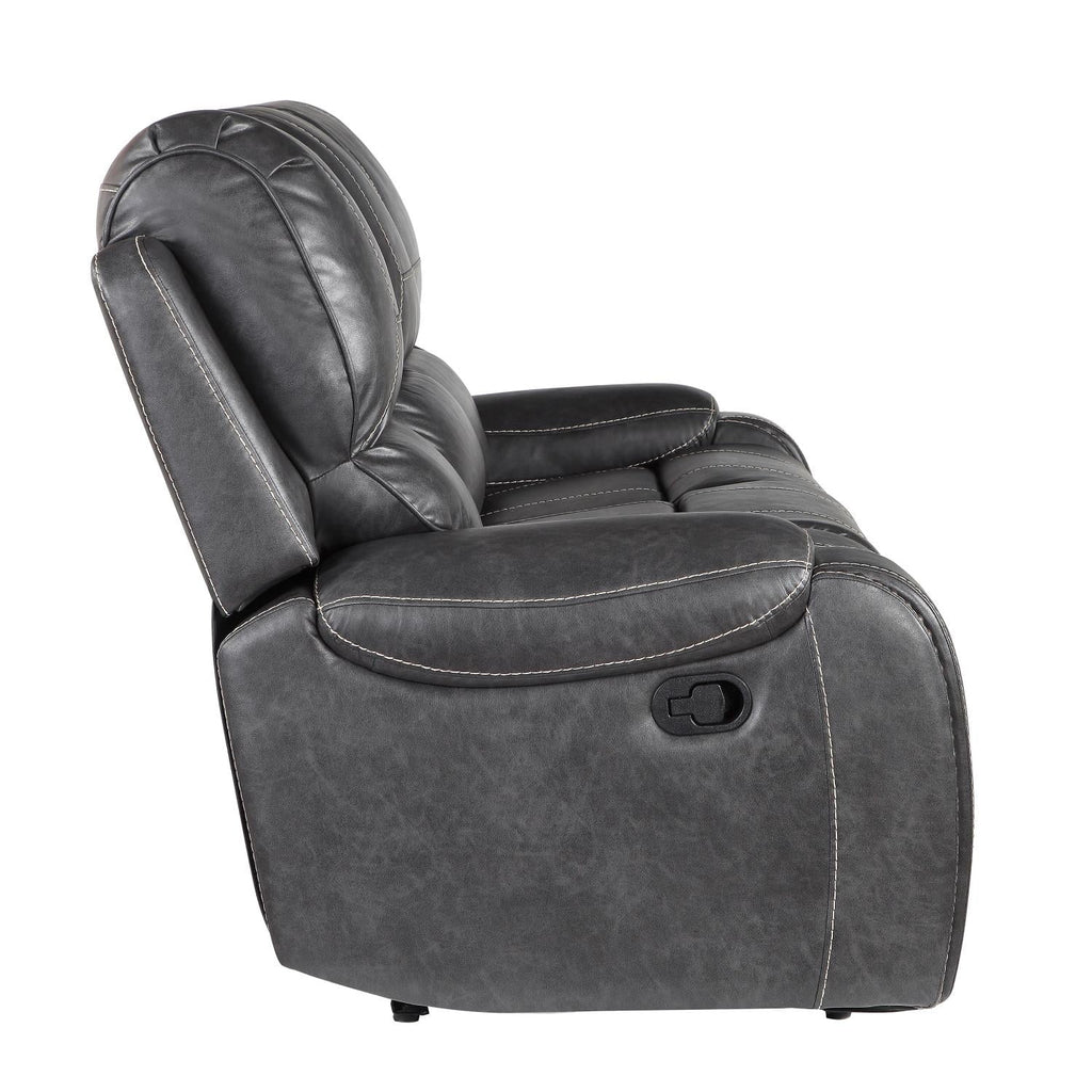 Manual Recliner Sofa Grey L24710