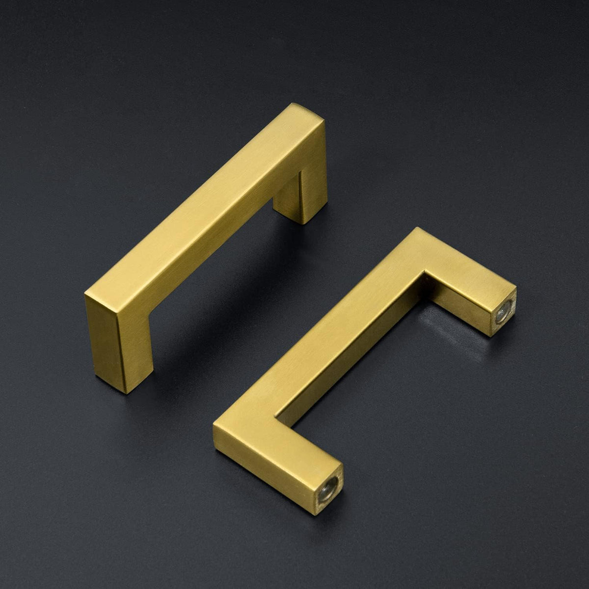 Gold Cabinet Pulls 3 Inch Brushed Brass Kitchen Hardware Q1667