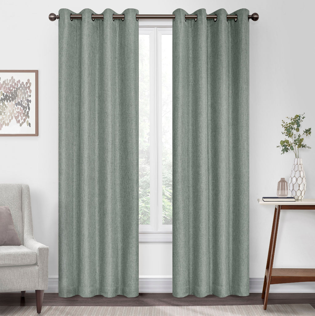 Celadon 50 x 95 Blackout Grommet Top Window Panel N95605