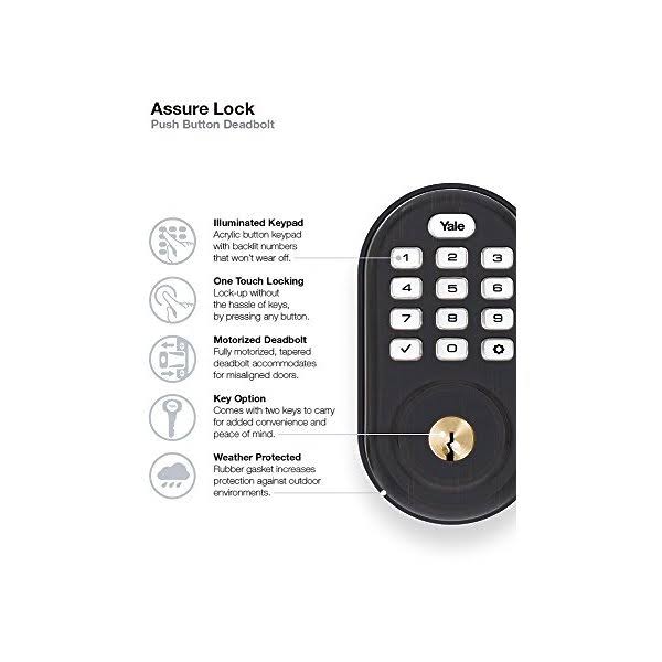 Z-Wave Push Deadbolt Bronze L829