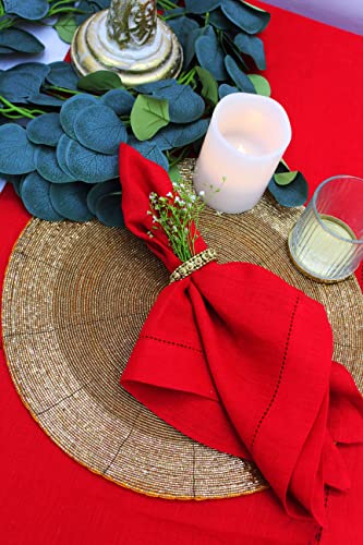 Handmade Beaded Charger Placemats Set of 4 M485