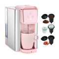 Pink 3-in-1 Single Serve Coffee Machine with Removable 50 Oz Water Reservoir P56197