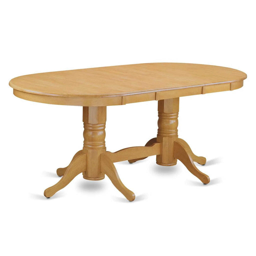5 Piece Oval Dining Room Set with 4 Chairs Oak U16450