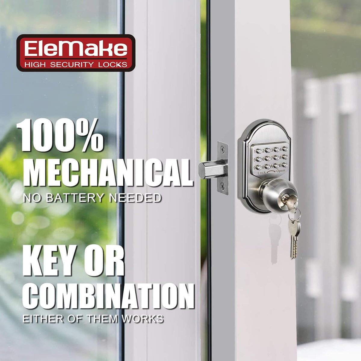 Keyless Deadbolt Lock Stainless Steel 304 Pack of 2 R444